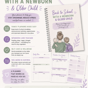 A planner for back to school run with a new born